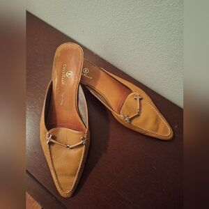 Cole Haan Camel Leather Slip-Ons